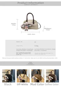 Detailed size chart and specifications for the retro Boston handbag showing 28x17x11cm dimensions
