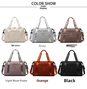 Quilted Oxford cloth travel bags in six various colors including beige grey and black