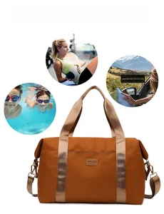 Sac de voyage en tissu Oxford avec poignées renforcées et bandoulière amovible