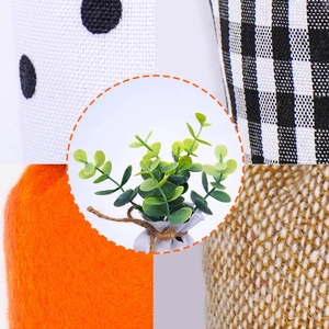Easter carrot 4-piece set with plaid and polka dot patterns for festive party decoration