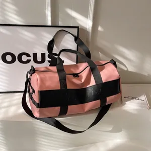 Large Capacity Nylon Travel Bag For Women Waterproof Duffel Bag With Independent Shoe Compartment Dry Wet Separation Gym Bag Weekend Overnight Shoulder Bag