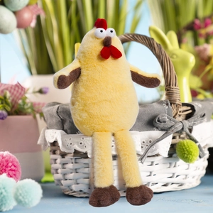 Easter Yellow Chick Plush Toy Cute Long Legged Rooster Doll Spring Holiday Home Party Decoration Gift For Kids