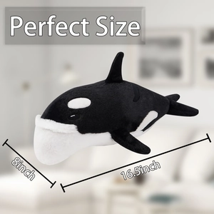 Soft Orca Killer Whale Plush Toy Pillow Black And White Lifelike Sea Animal Stuffed Cushion For Kids Room Decor Gift