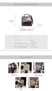 Detailed size specifications and color options for the versatile mini PU leather backpack