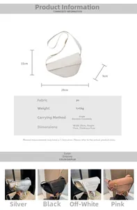 Detailed size specifications for a pleated saddle bag showing PU material dimensions