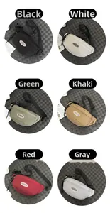 Collage de six sacs bandoulière en nylon en noir, blanc, vert, kaki, rouge et gris
