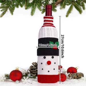 Kerst sneeuwman wijnfleshoes met afmeting 27x12cm in een feestelijke kerstsetting
