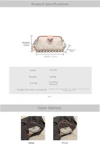 Detailed view of embroidery bag with butterfly buckle and pearl handle dimensions