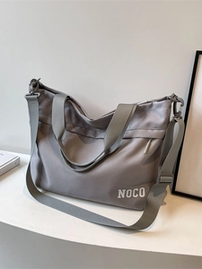 Grey large capacity Oxford cloth tote bag with adjustable strap and NOCO logo detail