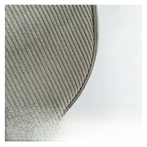 Detailed close-up of premium grey knitted fabric texture and durable hemmed edge