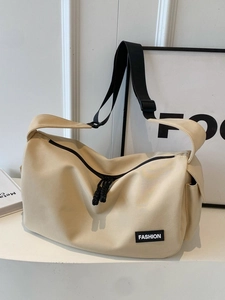 Damen Canvas Umhängetasche Mit Großer Kapazität Workwear-Stil Breiter Gurt Crossbody Tasche Lässige Pendler Alltagstasche