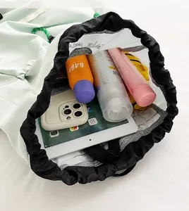 Interior view showing the large storage capacity for tablets, phones and umbrellas