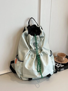 Tennis Boy Club Embroidered Drawstring Backpack Lightweight Oxford Cloth Large Capacity Outdoor Hiking Cycling Daypack