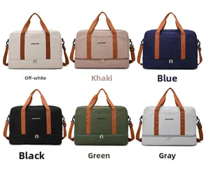 Sacs de voyage Oxford en six couleurs avec compartiment inférieur séparé pour chaussures