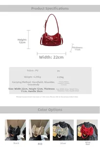 Detailed view of fashionable PU leather shoulder bag with a large bow and size dimensions