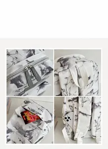 Makroaufnahme des Nylon-Rucksacks mit glatten Reißverschlüssen und verstärkten Nähten