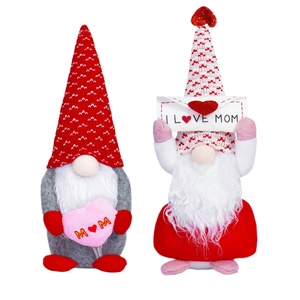 Mother's Day gnome set with heart and envelope decorations for home holiday gifts