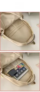 Detail view of the spacious inner compartment with dedicated laptop and tablet sleeves