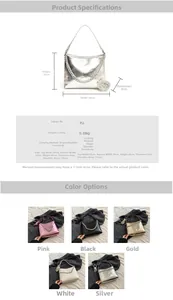 Spécifications techniques et options de couleurs pour le sac à chaîne en cuir PU chic
