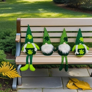 St Patrick's Day Gnome Plush Decoration Lucky Shamrock Green Irish Gonk For Home Party Table Ornament Festival Gift