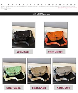 Detailed comparison of five colors for the waterproof nylon crescent saddle crossbody bag