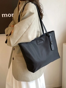 Large Capacity Oxford Cloth Tote Bag Lightweight Nylon Shoulder Bag For Women Urban Simple Commuter Work Travel Handbag