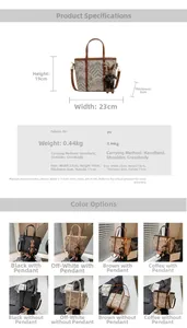 Detailed size specifications and color options for the vintage textured bucket handbag