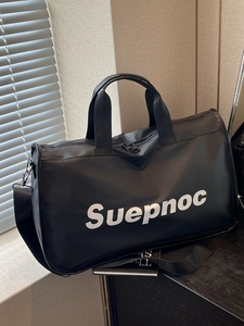 Large Capacity Travel Bag Waterproof Nylon Gym Bag For Women Casual Weekender Overnight Duffel Bag With Letter Print
