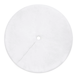 Pluche witte kunstbont kerstboomrok voor een feestelijke decoratie van uw kersthuis