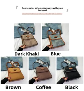 Collection of retro suede backpacks in brown, blue, and black with metallic logo detail