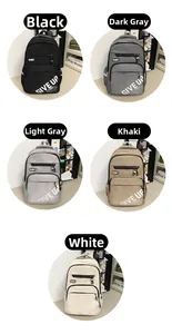 Detailed grid showing high-capacity backpacks in black, gray, khaki, and white colors