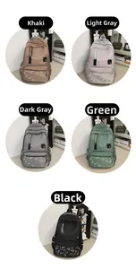 Multi-color selection of minimalist waterproof nylon backpacks in five various shades