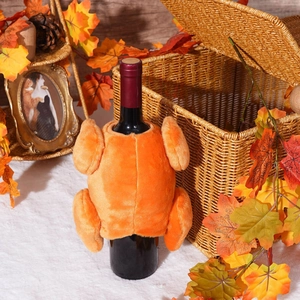 Pluche kalkoen wijnfleshoes voor Thanksgiving oogstfeest en feestelijke tafeldecoratie