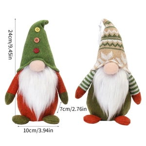 Christmas gnomes plush decorations with dimensions 24cm height and 10cm base width