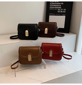 Mini sacs à bandoulière en cuir mat avec des fermoirs métalliques dorés uniques