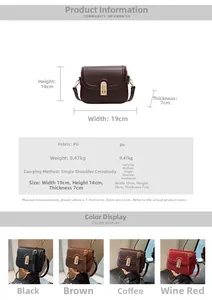 Guide détaillé des dimensions et choix de couleurs pour ce sac à bandoulière vintage