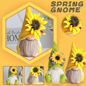 Honigbiene Tag Zwerg Plüsch Dekoration Sonnenblume Gesichtslose Puppe Frühling Schwedischer Tomte Zwerg Für Zuhause Küche Dekor