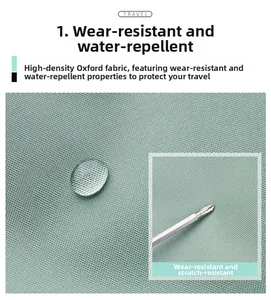 Close-up of waterproof Oxford fabric showing water resistance and scratch-resistant texture