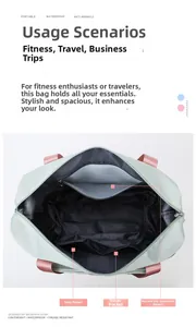 Structure interne du sac de voyage avec séparation sec-humide et poches de rangement