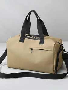 Bolsa de Gimnasio de Tela Oxford de Gran Capacidad Con Compartimento para Zapatos Separación Seco Húmedo Bolsa de Viaje Deportiva