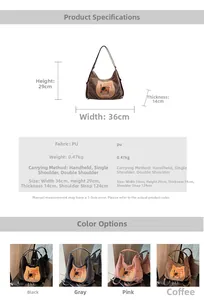 Detail showcasing dimensions and fabric specs for a versatile cat pattern tote backpack