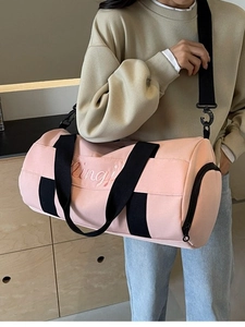 Women Fashion Large Capacity Nylon Sports Fitness Bag with Wet Dry Separation and Independent Shoe Compartment Travel Bag