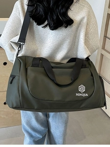 Women Large Capacity Nylon Travel Bag Waterproof Gym Yoga Sport Bag With Shoe Compartment Dry Wet Separation Weekend Bag