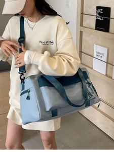 Sac de Sport en Nylon Imperméable pour Femmes Compartiment Chaussures Indépendant Séparation Humide Sèche Voyage Fitness Yoga