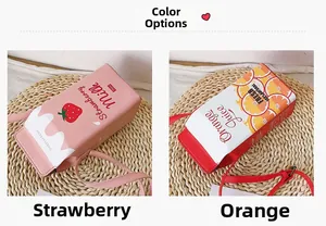 Comparaison détaillée des sacs à bandoulière lait fraise rose et lait orange rouge