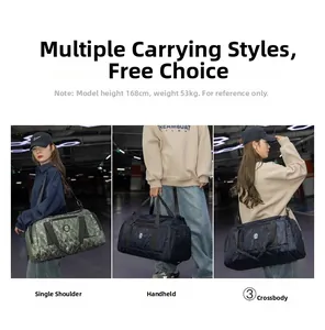 Trois modes de transport du sac de voyage camouflage pour courts trajets et sport