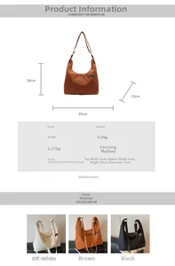 Guide des dimensions détaillées pour grand sac cabas en toile avec mesures précises