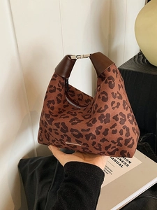 Damen Mode Leopard Hobo Tasche Vintage Wildlederoptik Umhängetasche Knödelform Handtasche Mit Metallschnalle Reißverschluss 2026