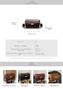 Detailed view of vintage crossbody bag dimensions and multicolor woven strap options