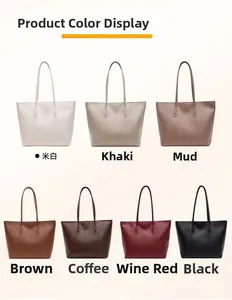 Detailed color selection showing seven classic shades of the large capacity tote bag